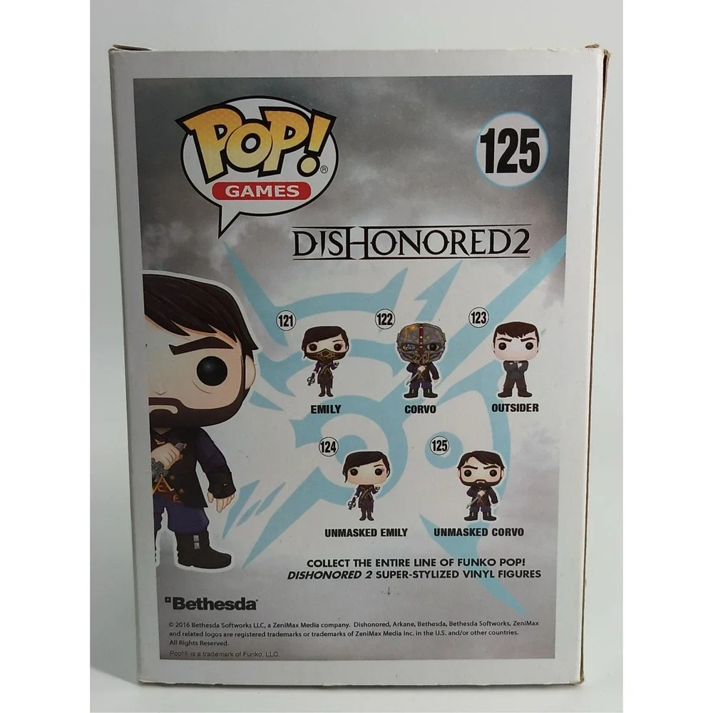 Funko Pop Games Dishonored Unmasked Corvo GameStop Vinyl Black Apparel Red
